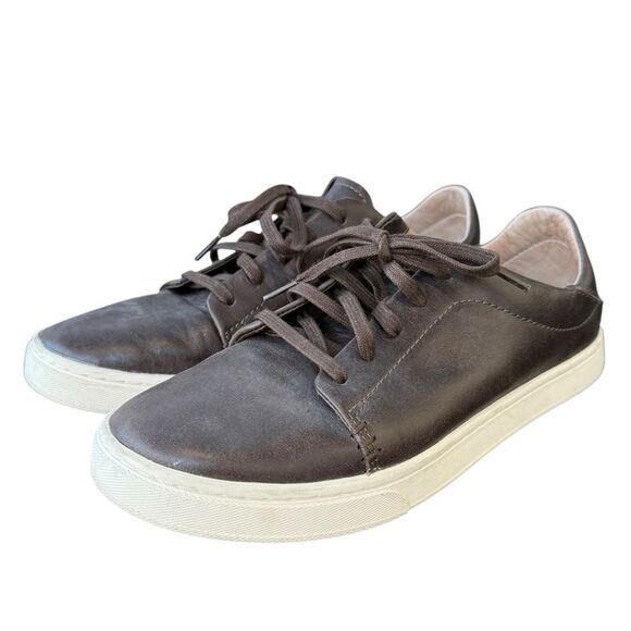 Olukak L Pehuea Li 'Ili Leather sneakers in Dark Java Women’s Sz 8 - Picture 1 of 9